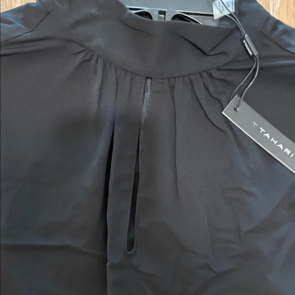 Tahari Black Long Sleeve Blouse - Picture 2 of 6